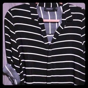 MINKPINK black and white stripe dress